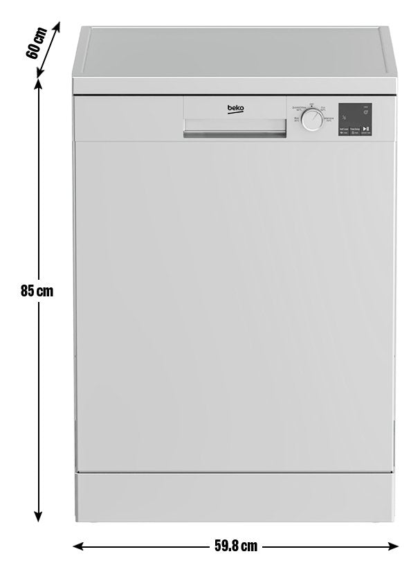 Beko DVN04X20S Full Size Dishwasher - Silver