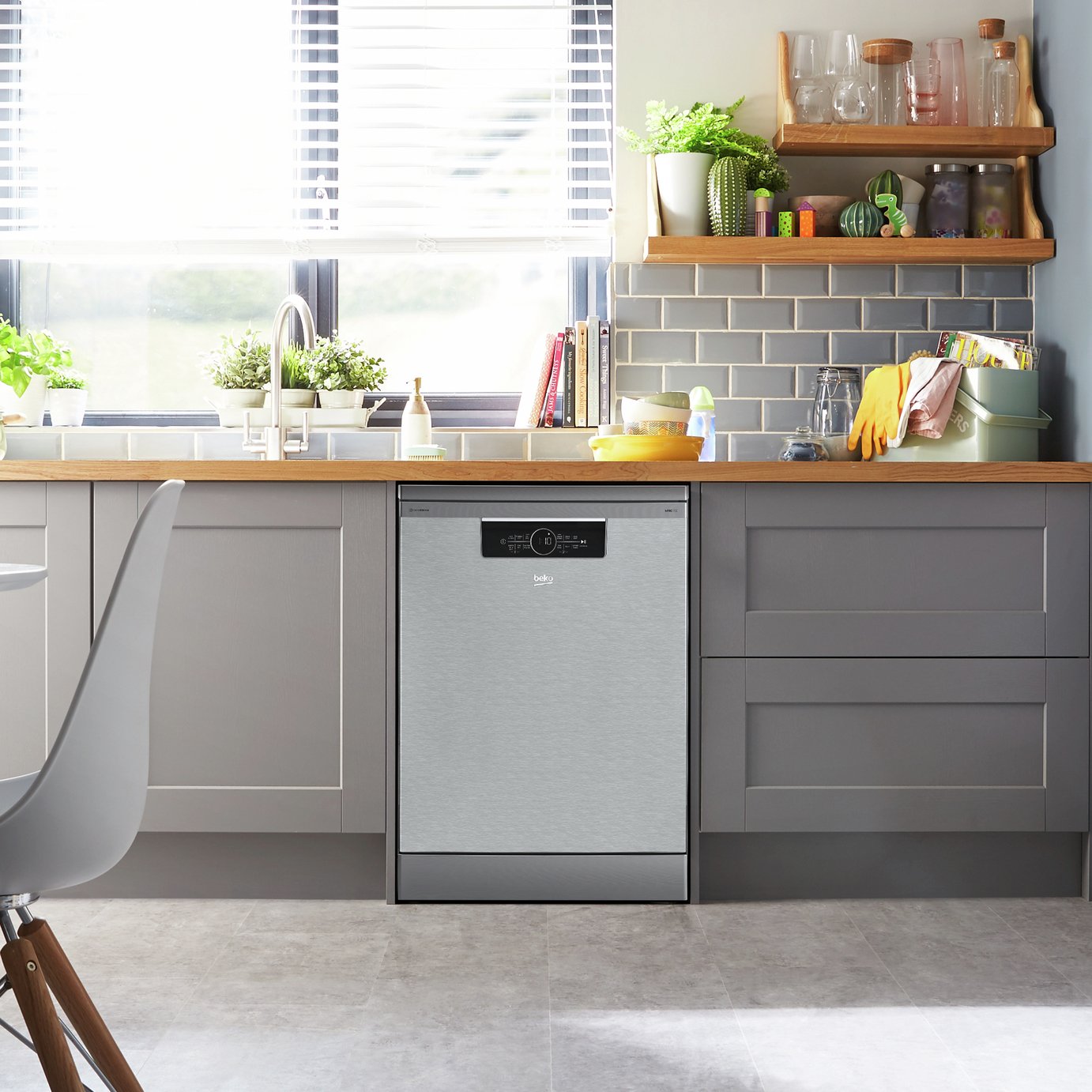 Beko DVN04X20S Full Size Dishwasher - Silver