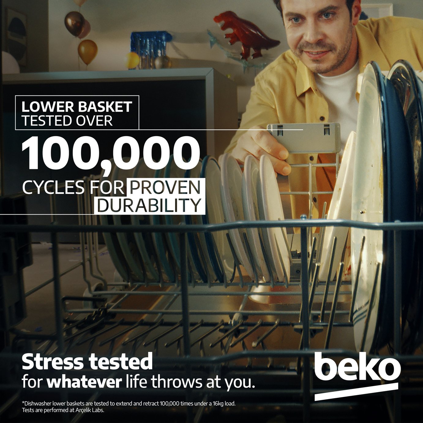 Beko DVN04X20S Full Size Dishwasher - Silver