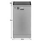 Beko DVS04020B Slimline Dishwasher - Black