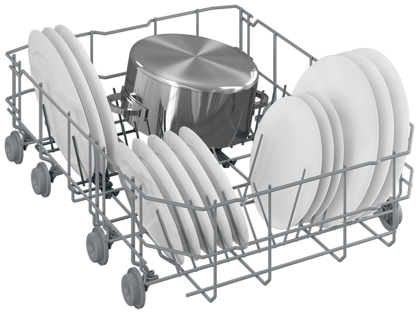 Beko DVS04020S Slimline Dishwasher - Silver