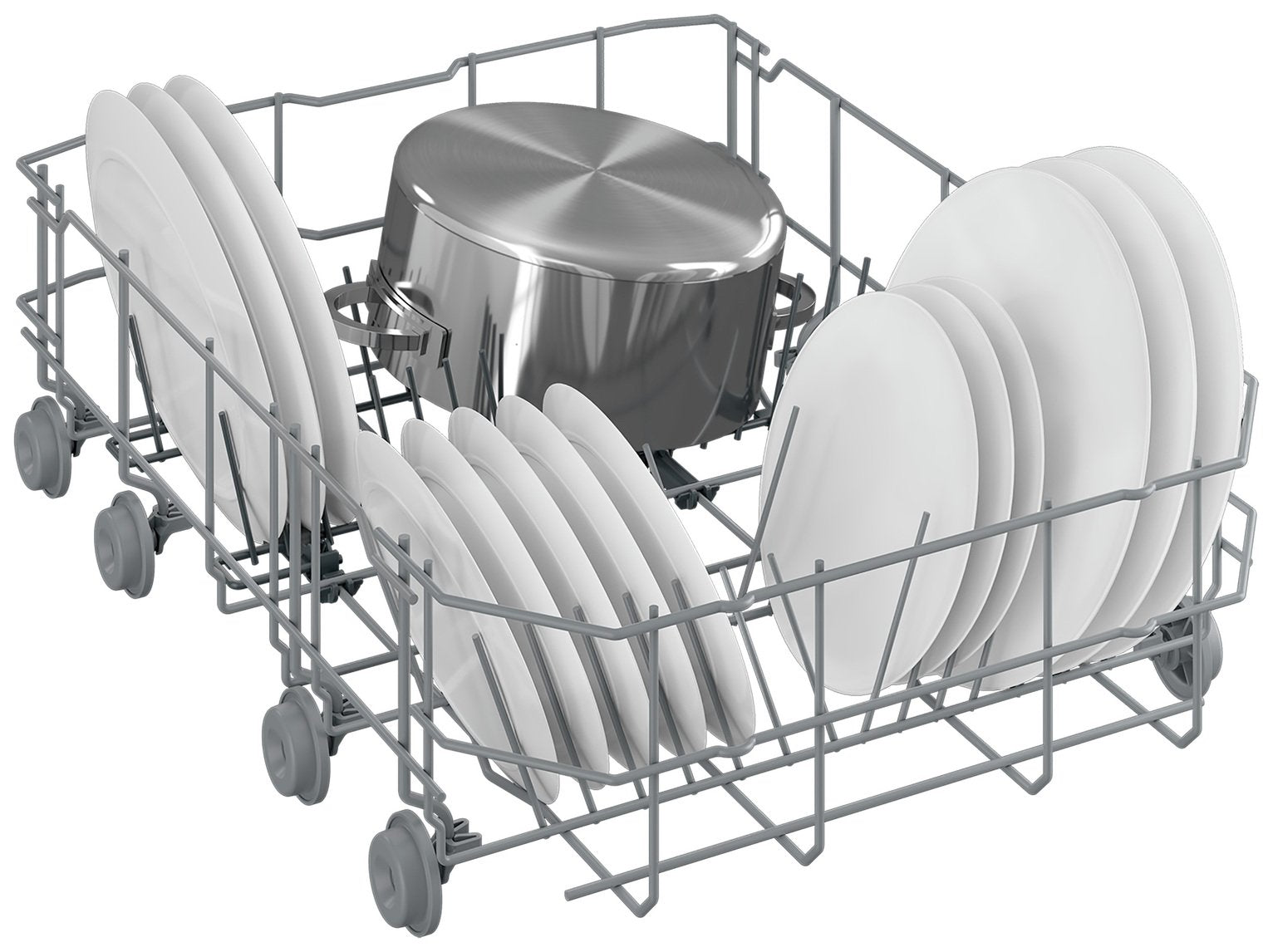 Beko DVS04020S Slimline Dishwasher - Silver