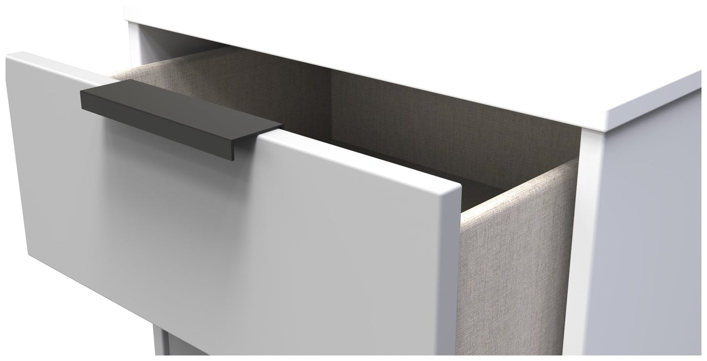 Livara Bergen 5 Drawer Tallboy - Grey & White