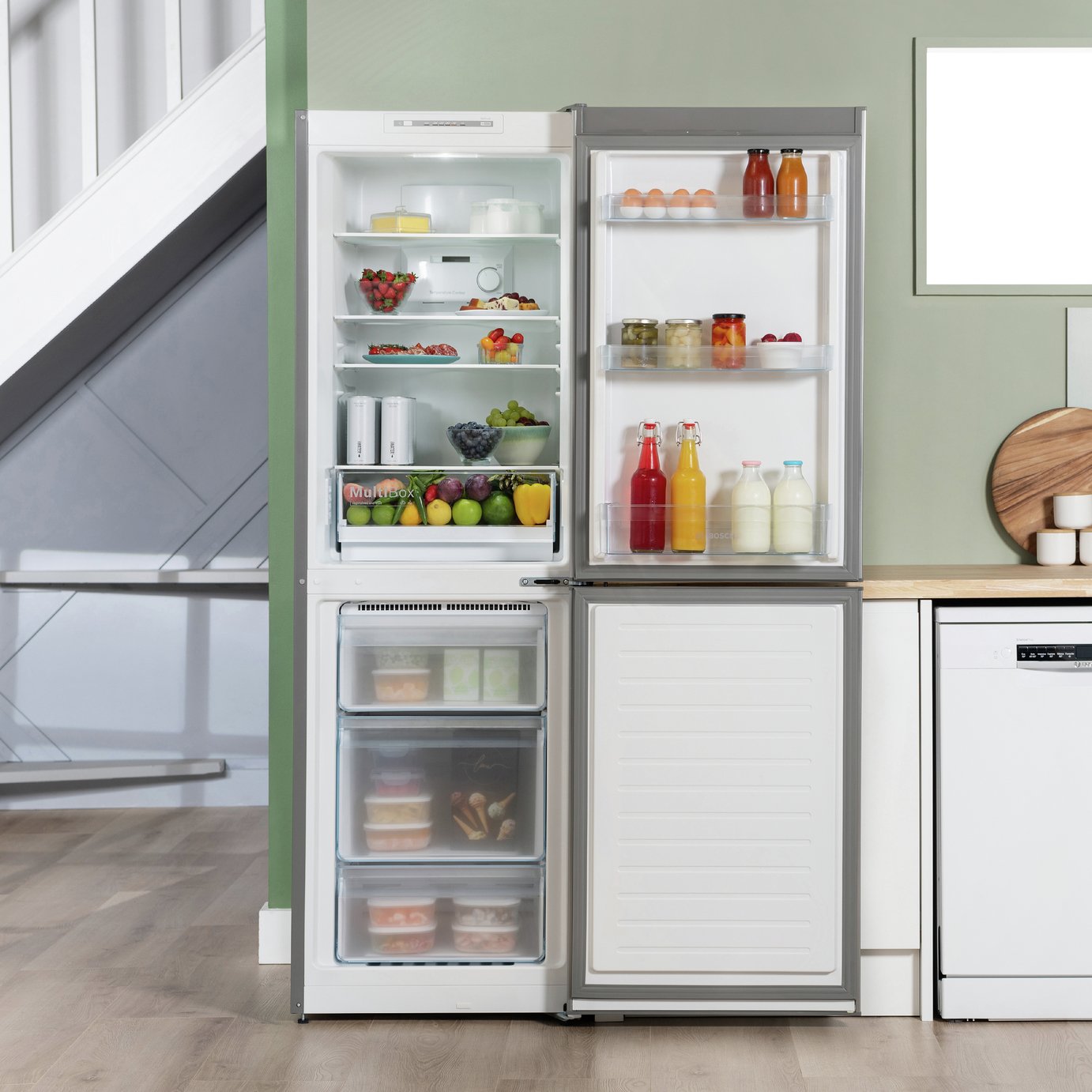 Bosch KGN34NLEAG Fridge Freezer - Stainless Steel
