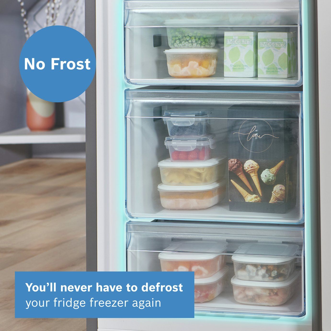 Bosch KGN34NLEAG Fridge Freezer - Stainless Steel