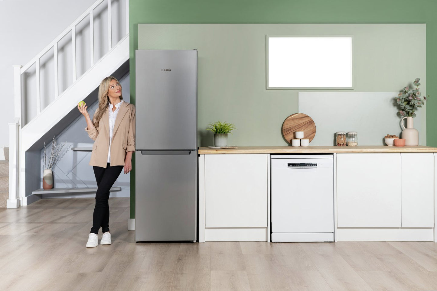 Bosch KGN34NLEAG Fridge Freezer - Stainless Steel