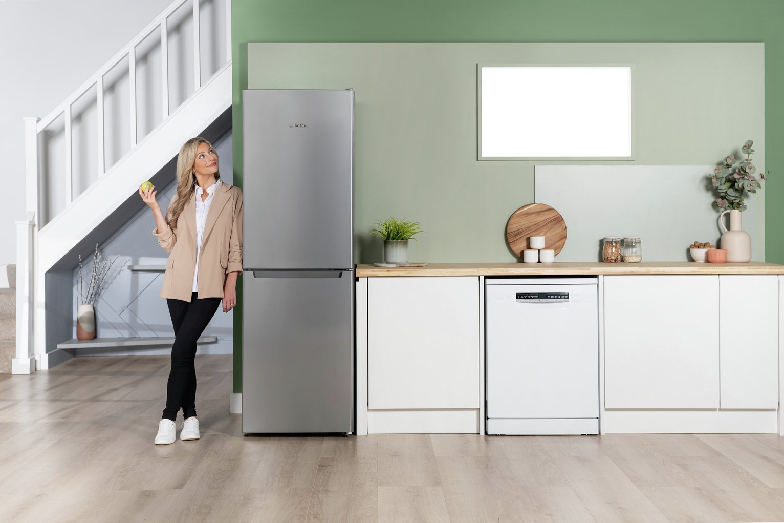 Bosch KGN34NLEAG Fridge Freezer - Stainless Steel