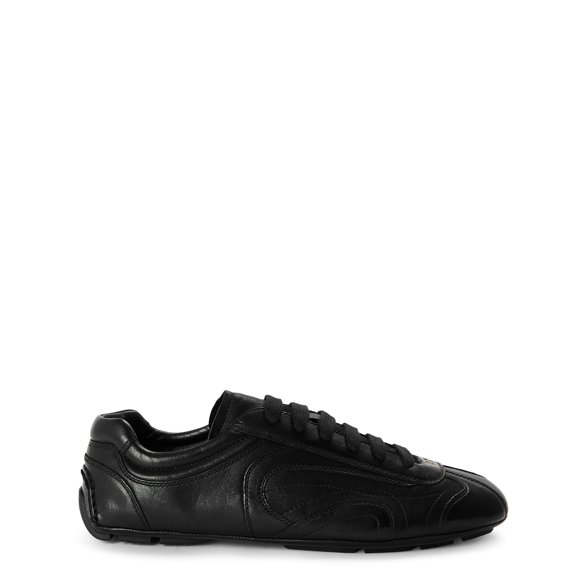 Prada Men's Montacarlo Leather Low-Top Trainers