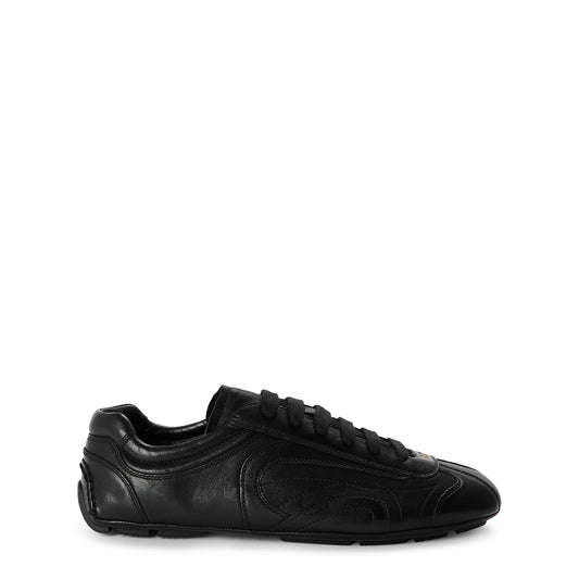 Prada Men's Montacarlo Leather Low-Top Trainers