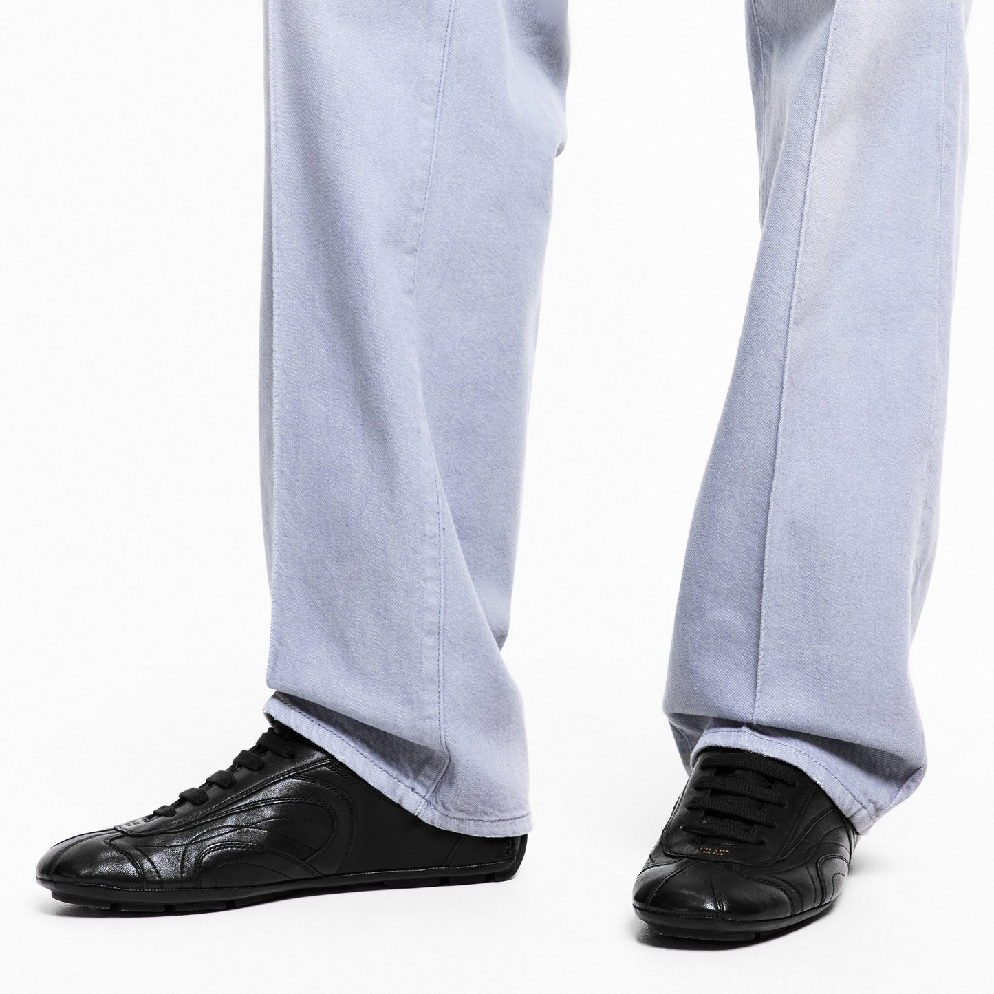 Prada Men's Montacarlo Leather Low-Top Trainers