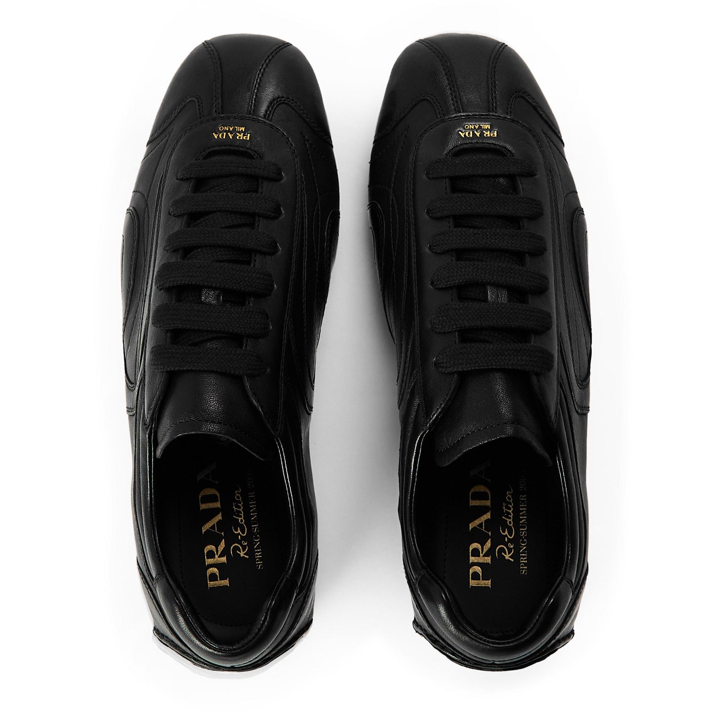 Prada Men's Montacarlo Leather Low-Top Trainers