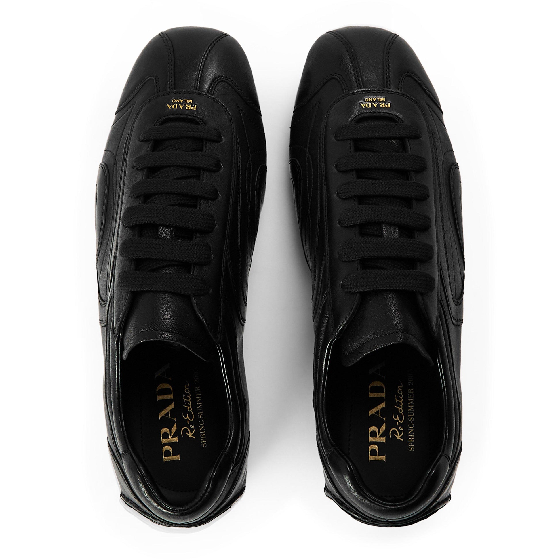 Prada Men's Montacarlo Leather Low-Top Trainers