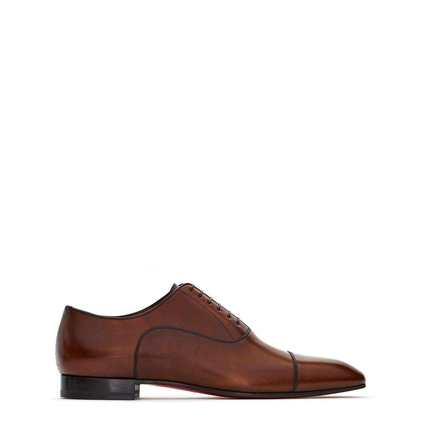 Christian Louboutin Men's Greggo Lace-Up Leather Boat Shoes