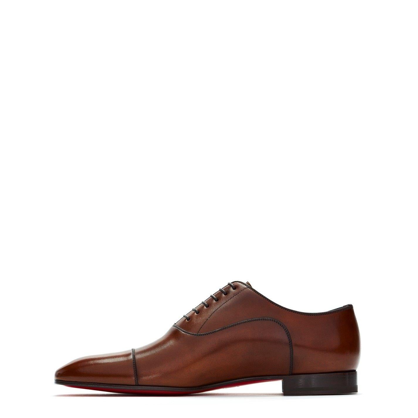 Christian Louboutin Men's Greggo Lace-Up Leather Boat Shoes