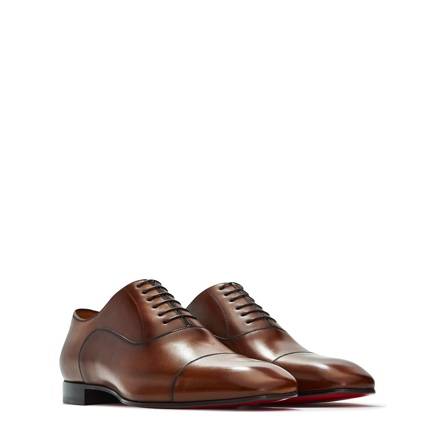 Christian Louboutin Men's Greggo Lace-Up Leather Boat Shoes