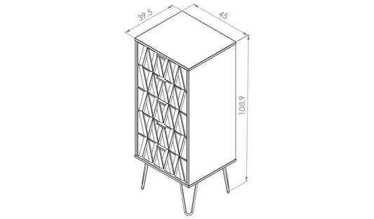 Livara Shimmer 5 Drawer Tallboy - White