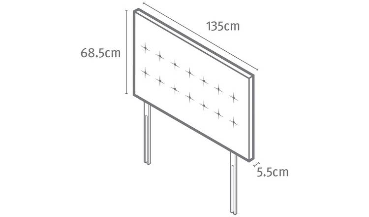 Silentnight Hayez Velvet Double Bed Headboard - Peacock