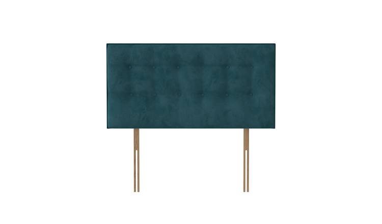 Silentnight Hayez Velvet Double Bed Headboard - Peacock