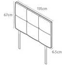 Silentnight Arezzo Velvet Double Bed Headboard- Maritime