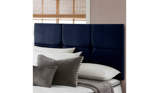 Silentnight Arezzo Velvet Double Bed Headboard- Maritime