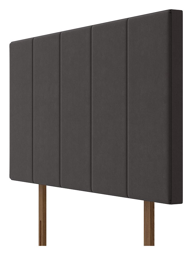 Silentnight Brescia Woven Double Bed Headboard- Charcoal