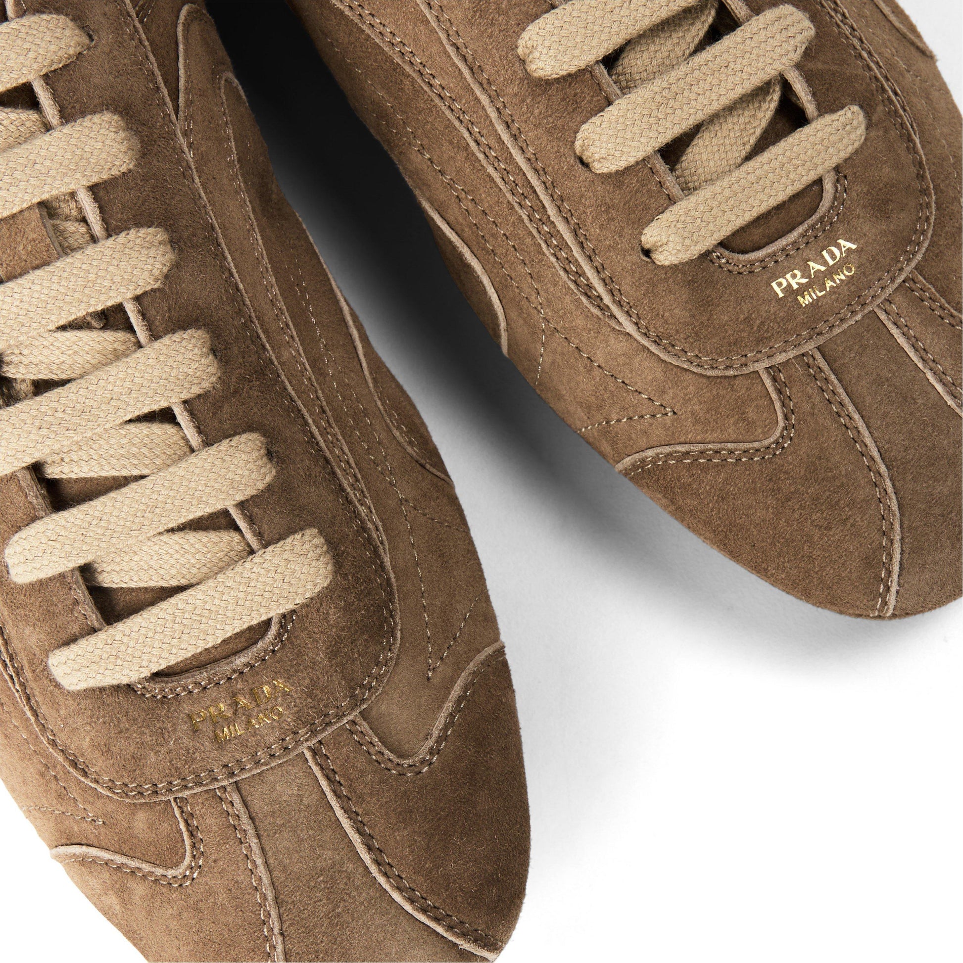 Prada Men's Montecarlo Suede Low-Top Trainers