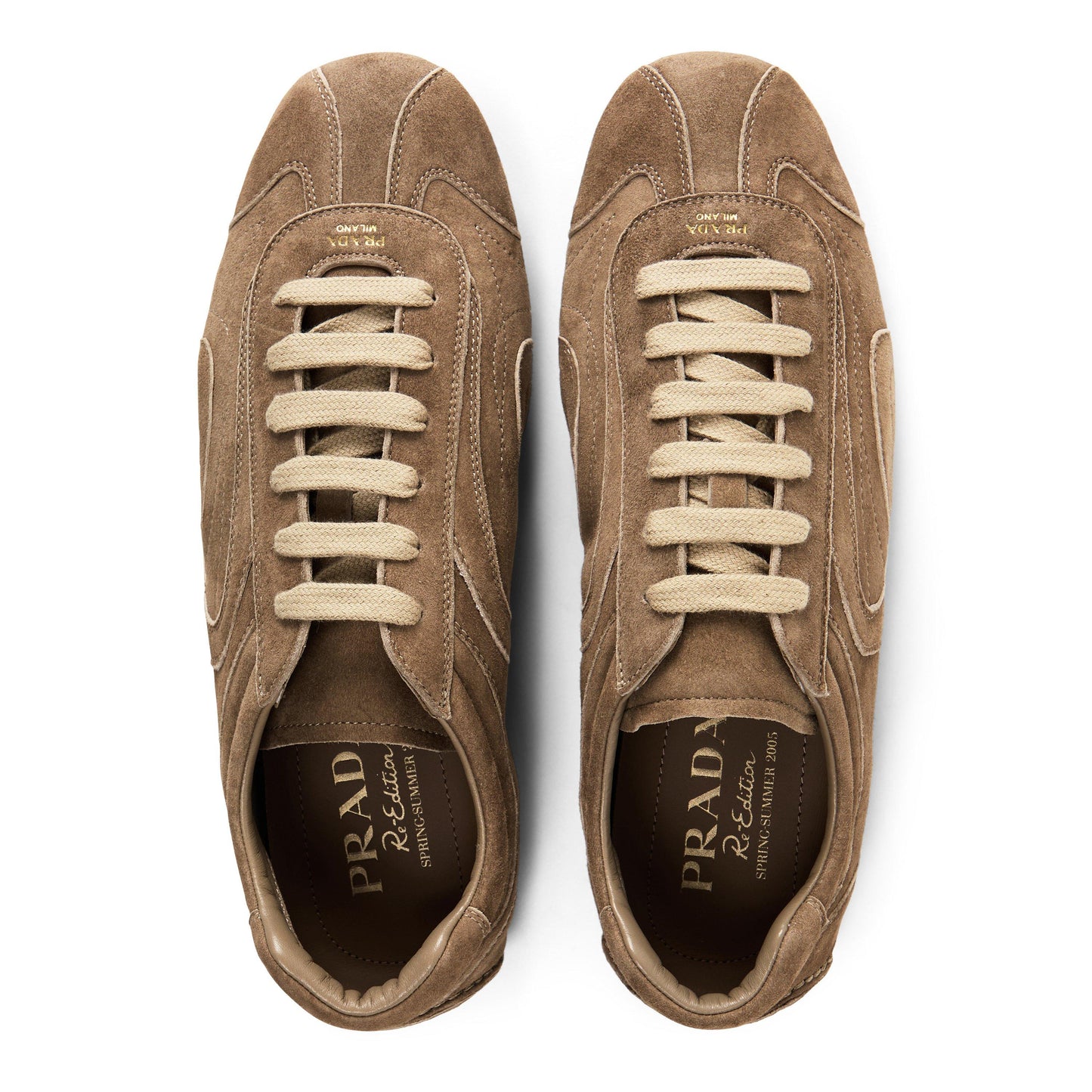 Prada Men's Montecarlo Suede Low-Top Trainers