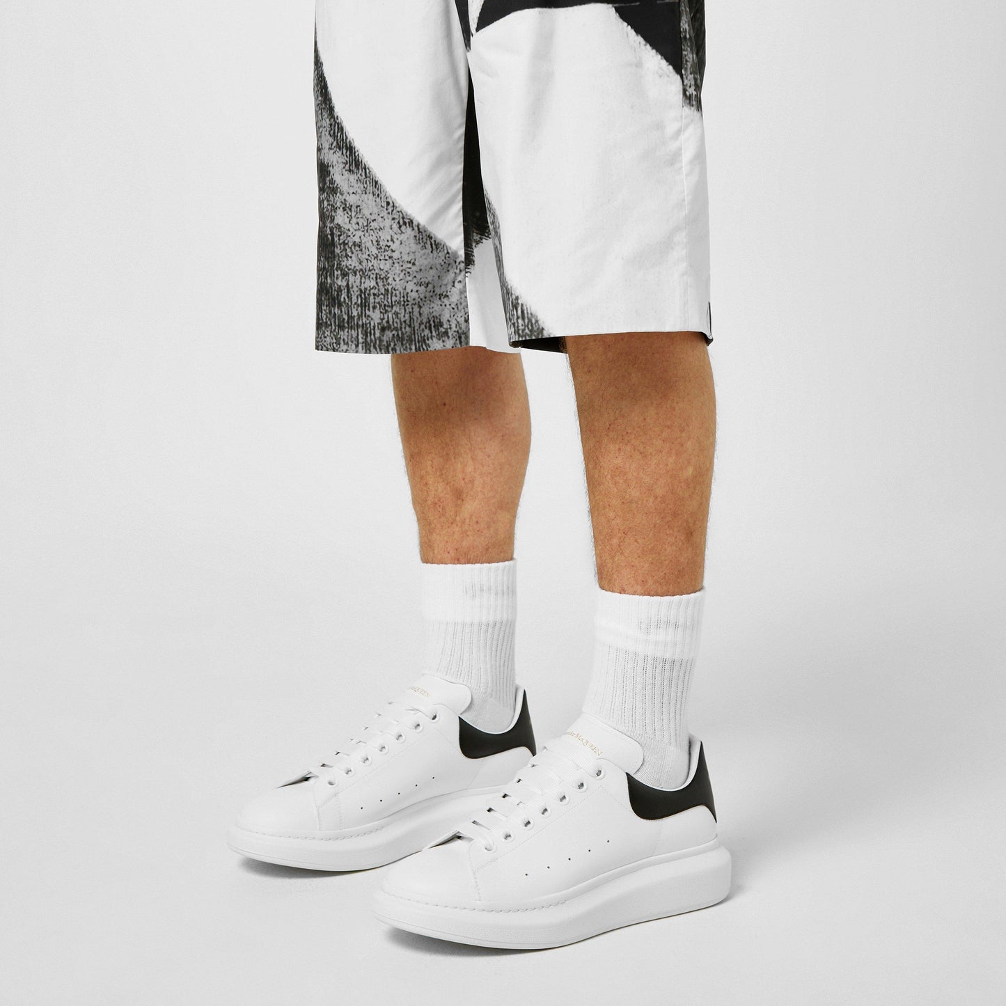 Alexander McQueen Men's Oversized Leather Trainers