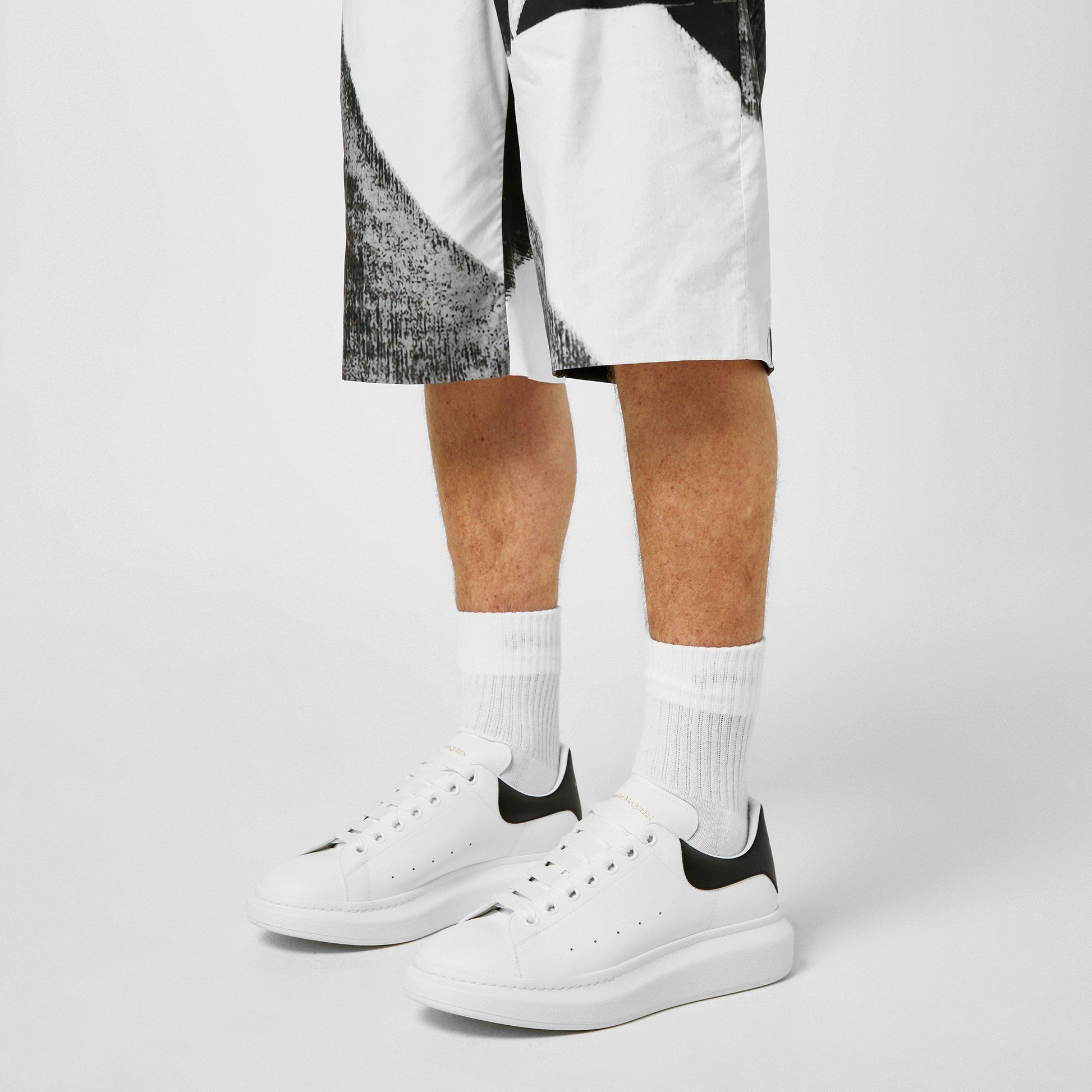Alexander McQueen Men's Oversized Leather Trainers