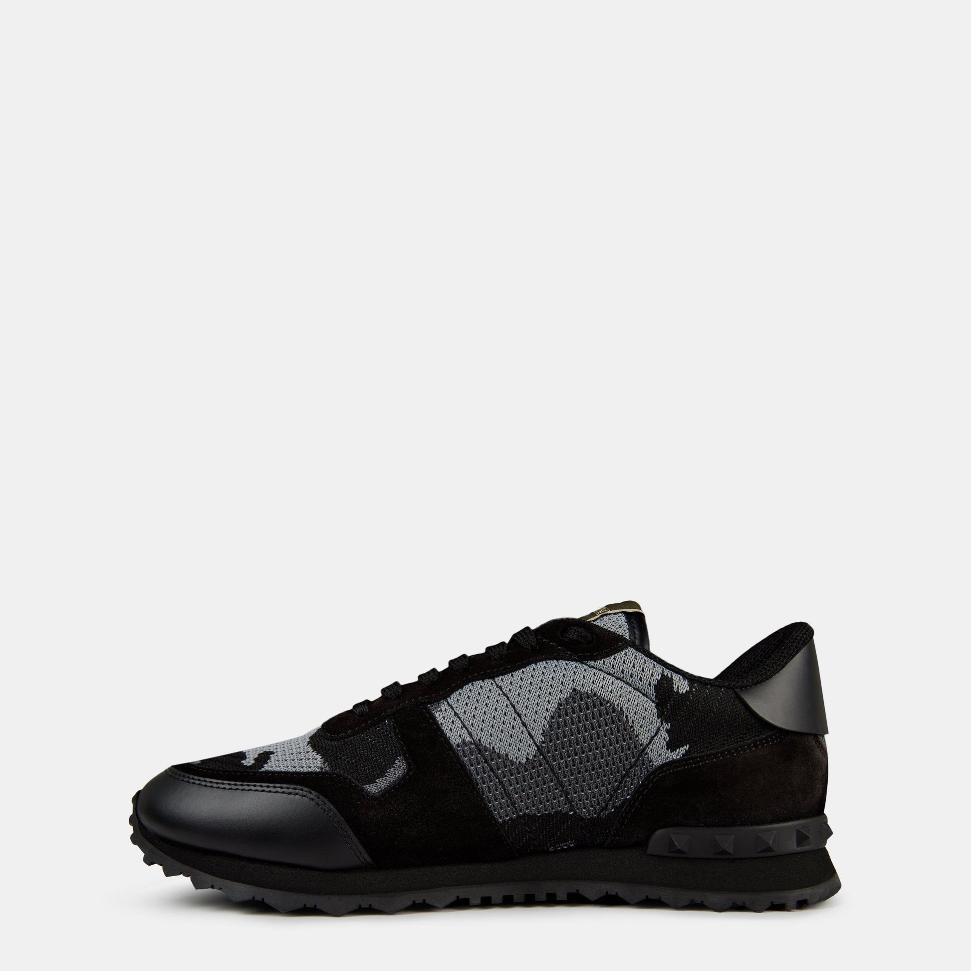 Valentino Garavani Mesh Camouflage Rockrunner Sneakers