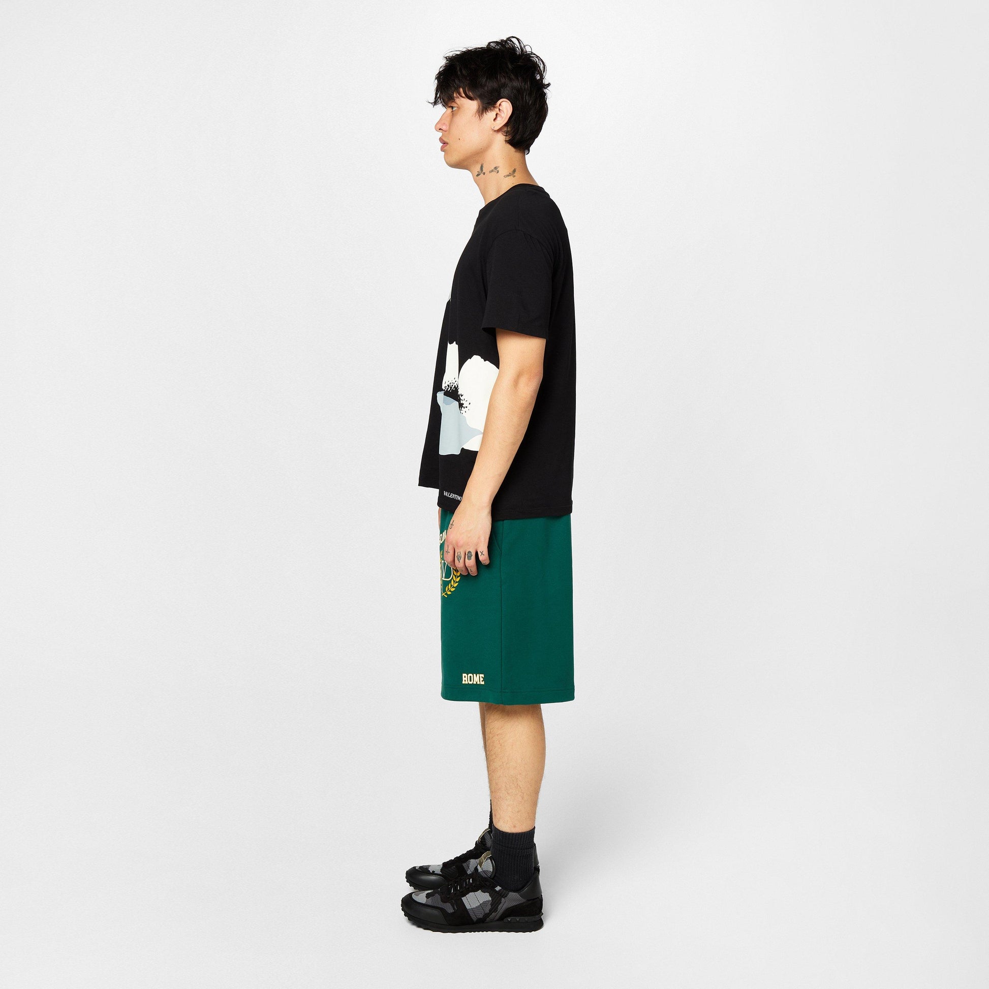 Valentino Garavani Mesh Camouflage Rockrunner Sneakers