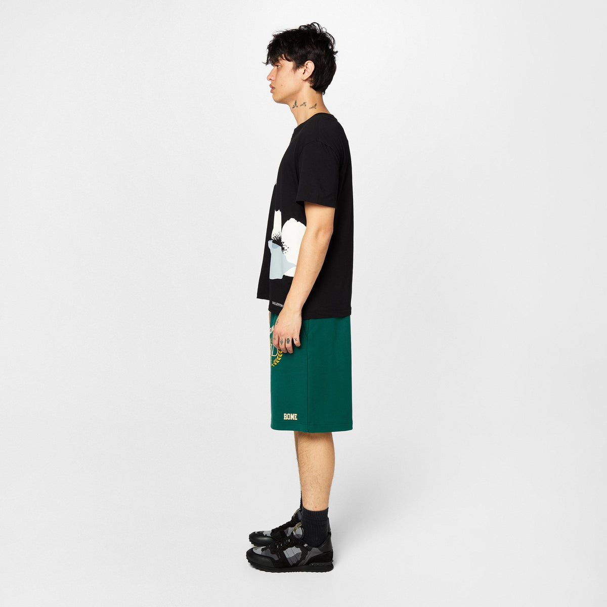 Valentino Garavani Mesh Camouflage Rockrunner Sneakers
