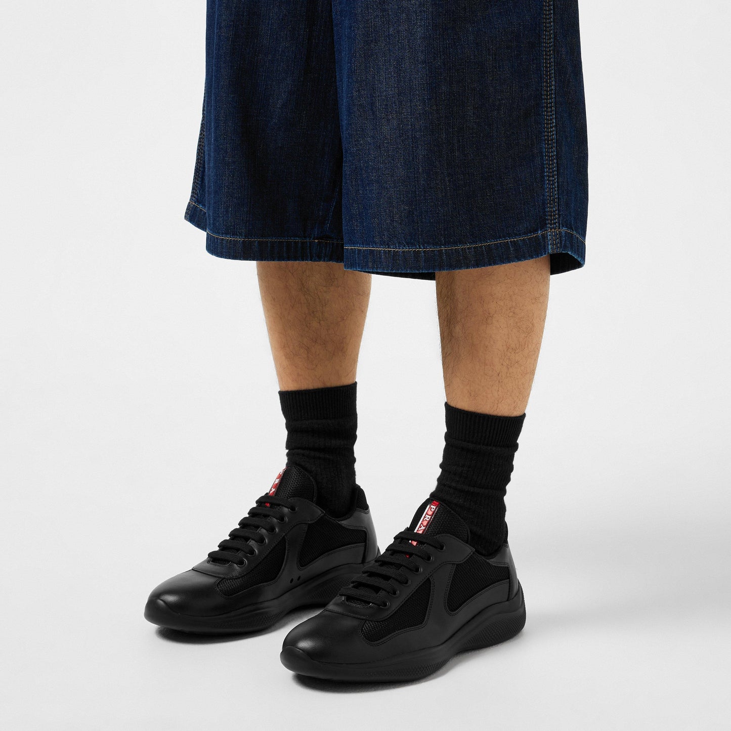 Men'S Americas Cup Leather Prada Trainers