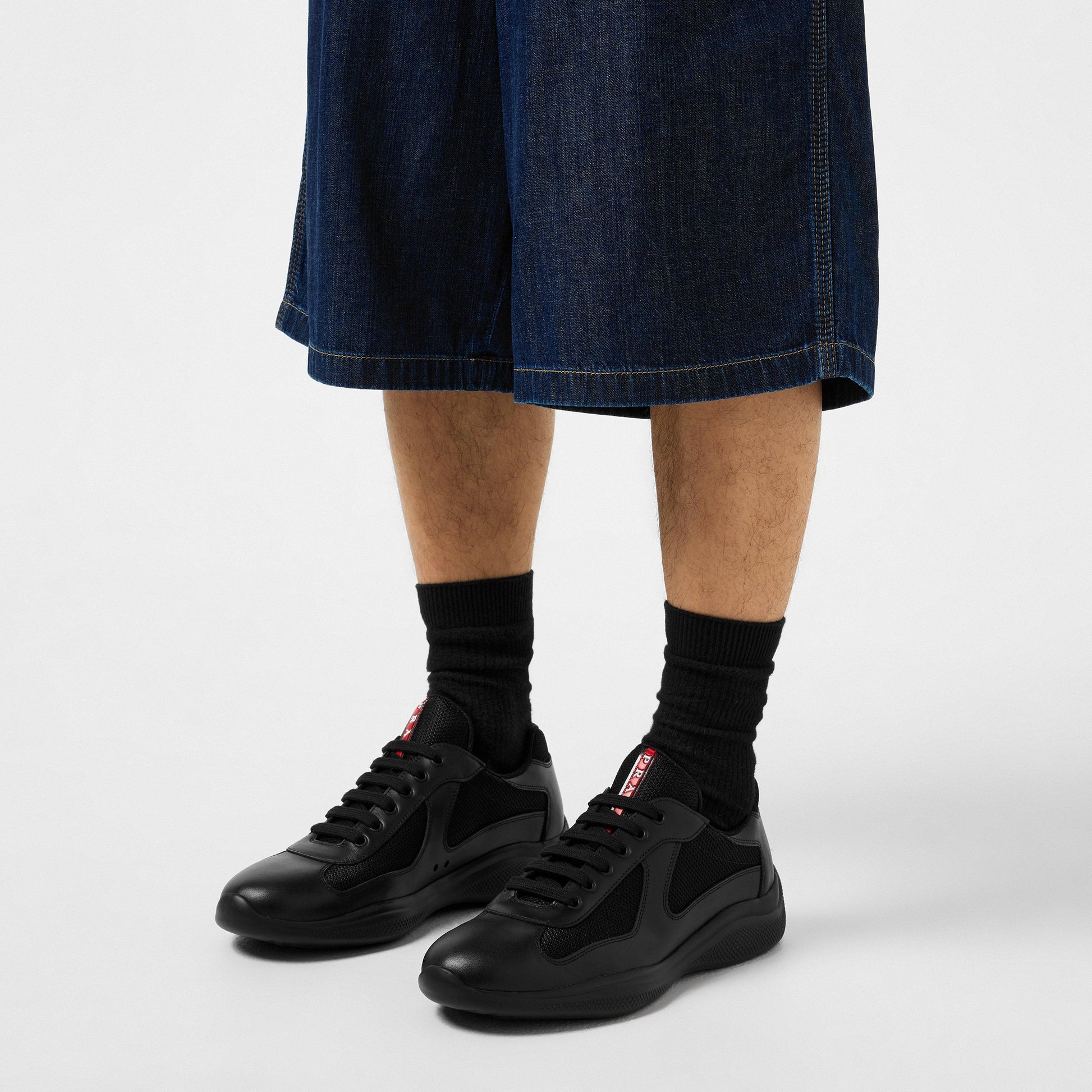 Men'S Americas Cup Leather Prada Trainers