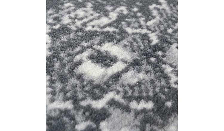 Homemaker Traditional Charcoal Short Pile Rug - 80x150cm