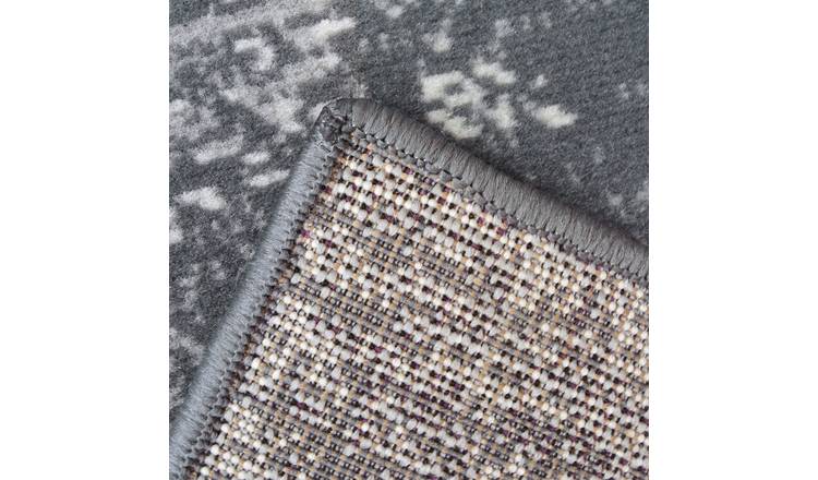 Homemaker Traditional Charcoal Short Pile Rug - 80x150cm