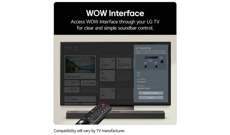 LG USC9S 3.1.3Ch Bluetooth Sound Bar With Wireless Sub