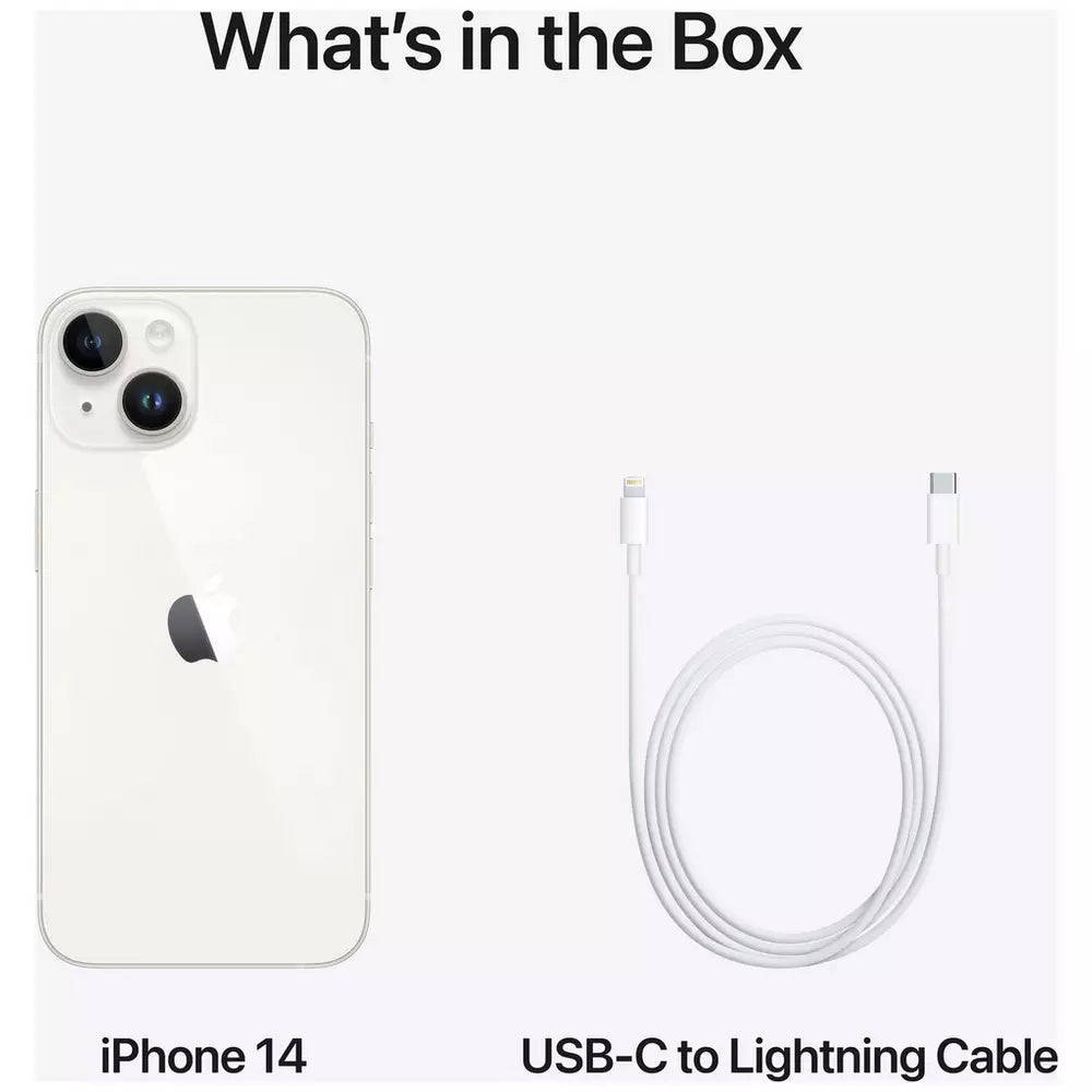 SIM Free iPhone 14 5G 128GB Mobile Phone - Starlight