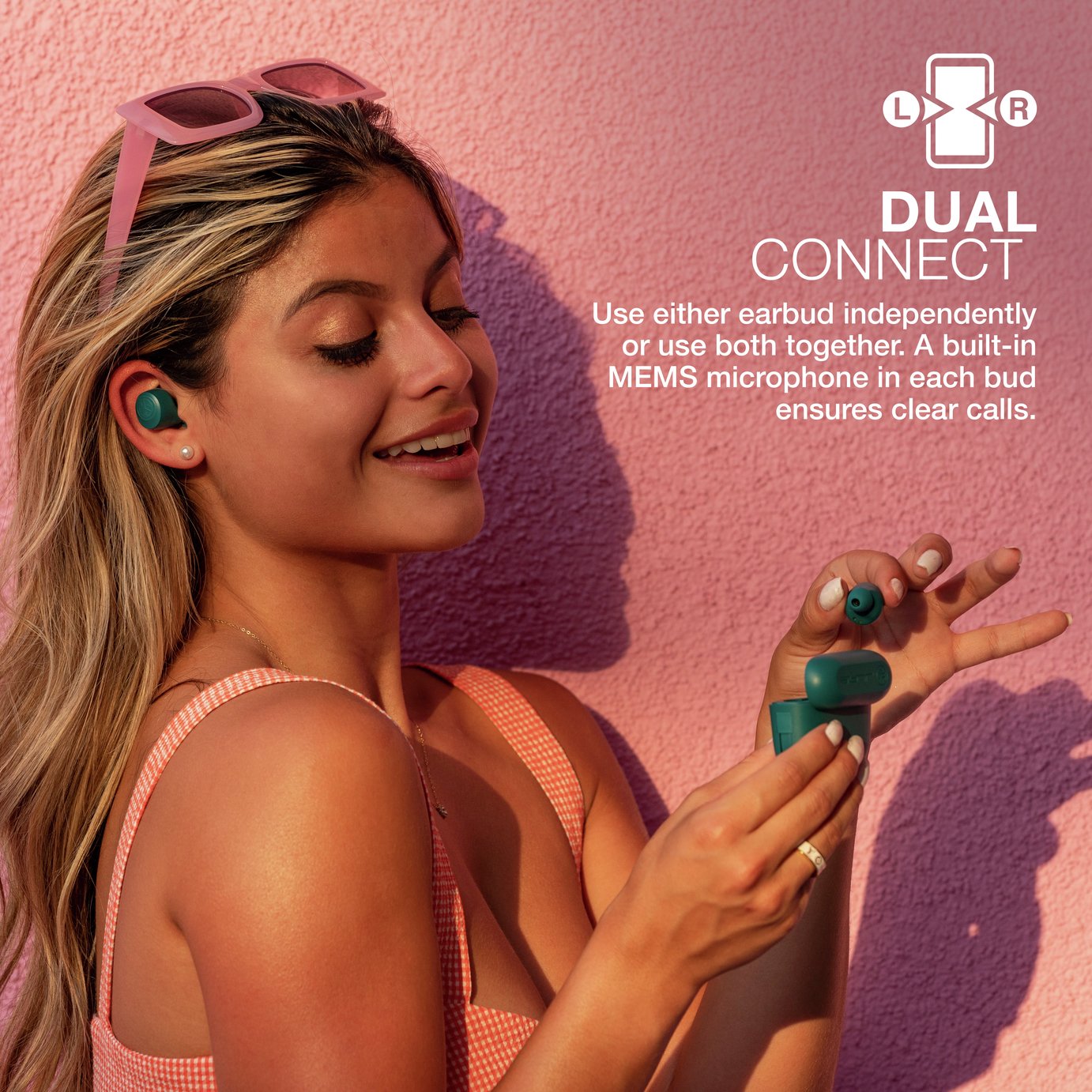 JLab GO Air Pop In-Ear True Wireless Earbuds - Teal