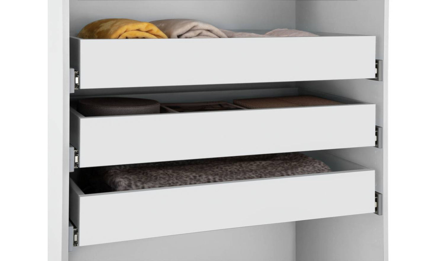 Habitat Munich Double White Internal Drawer - 3 Pack