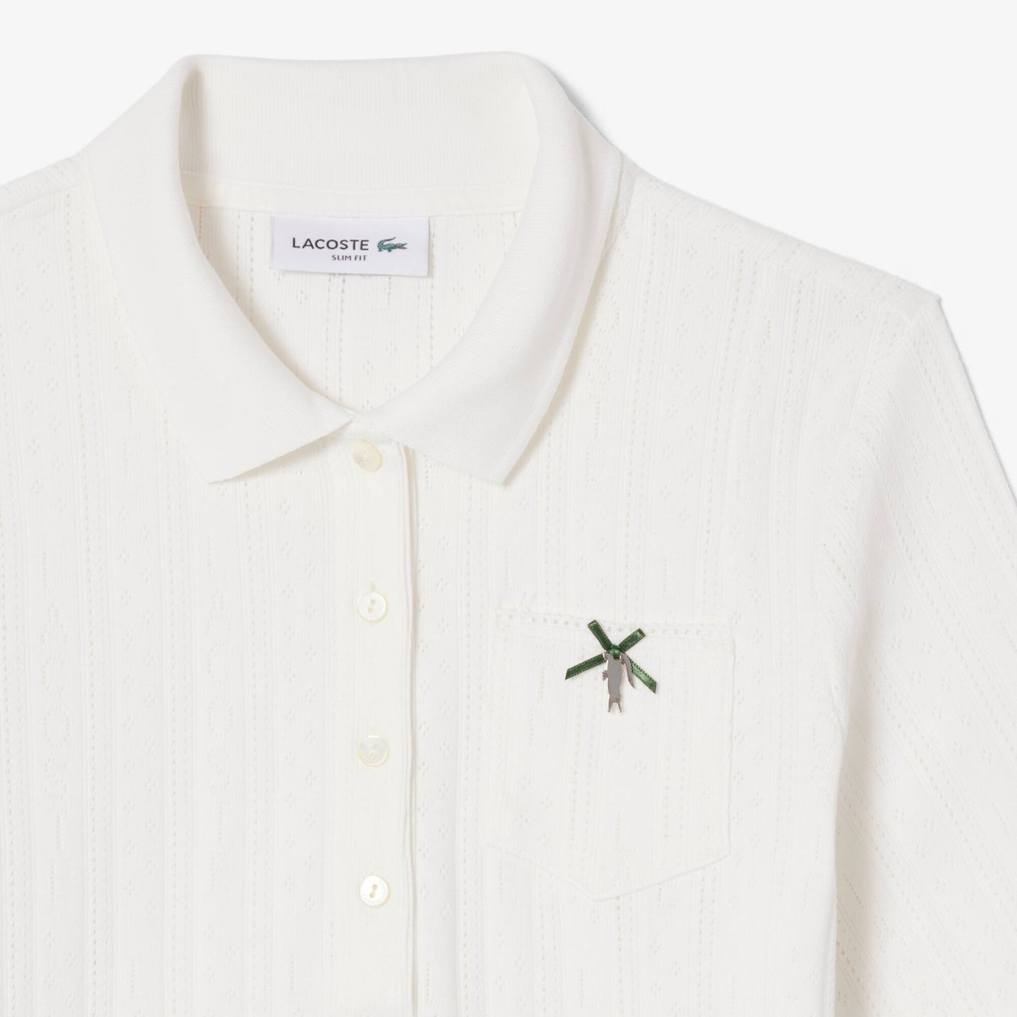 Slim Fit Pointelle Branded L.12.D Polo Shirt