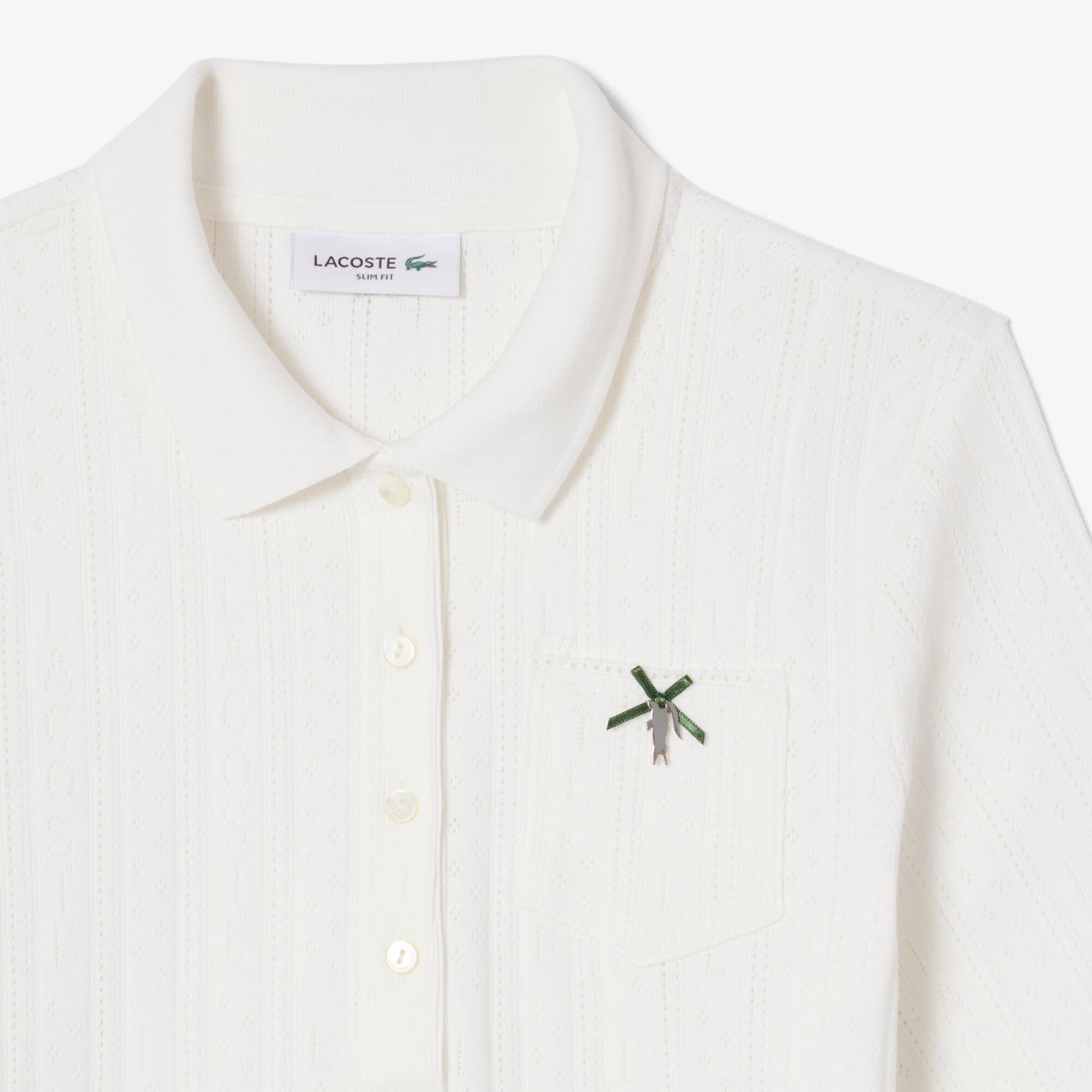 Slim Fit Pointelle Branded L.12.D Polo Shirt
