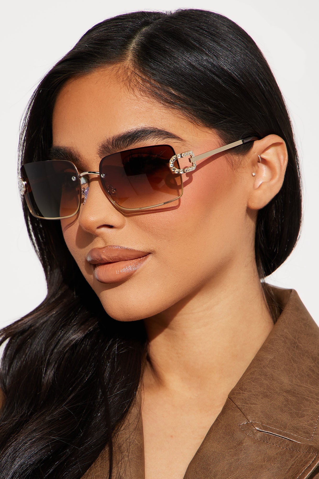 Made Me Feel Nice Sunglasses - Brown