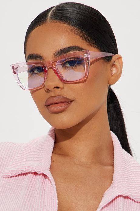 Crystal Clear Persuasion Blue Light Day Glasses - Clear/Pink