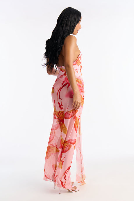 Aurora Orchid 1 Piece Swimsuit & Cover Up Skirt Set - Pink/combo