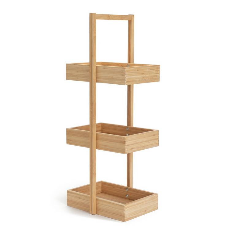 Habitat 3 Tier Bamboo Storage Caddy - Natural