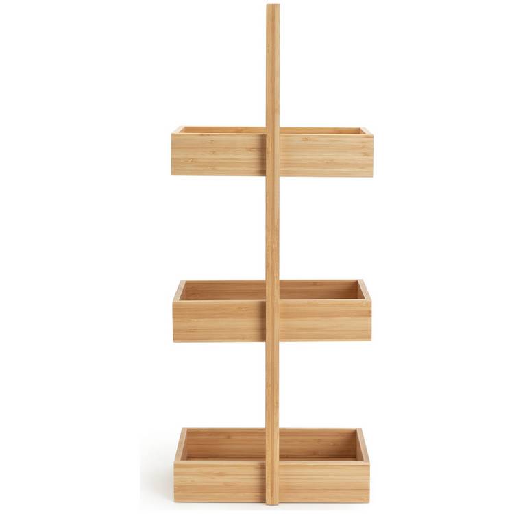 Habitat 3 Tier Bamboo Storage Caddy - Natural
