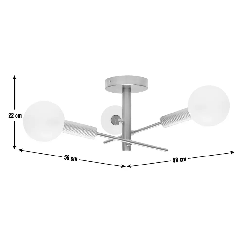 Habitat Globe Ribbed Metal Bathroom Ceiling Light - Brass