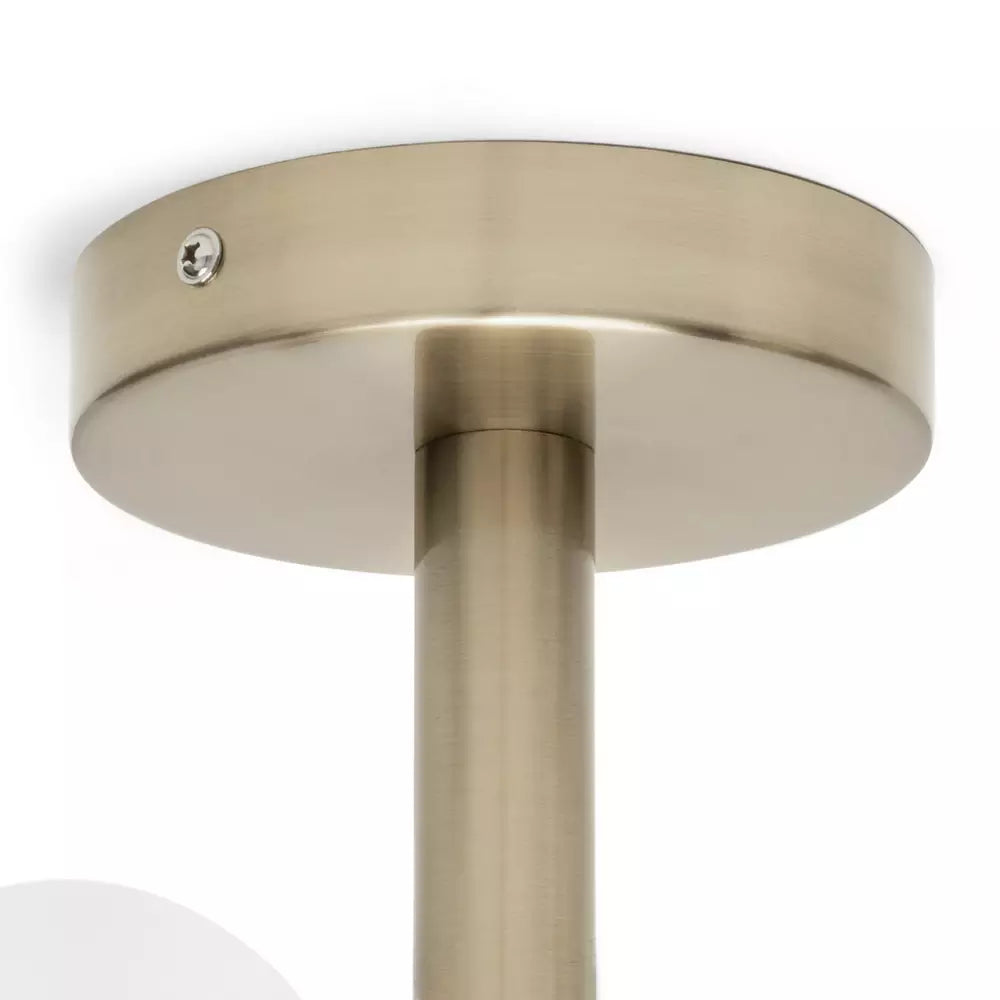 Habitat Globe Ribbed Metal Bathroom Ceiling Light - Brass