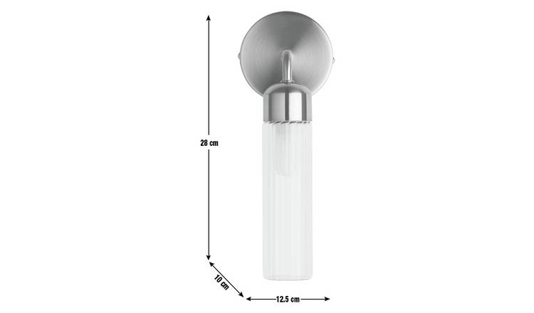 Habitat Ribbed Metal Bathroom Wall Light - Gold